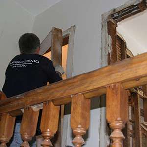Removal of a residential door frame